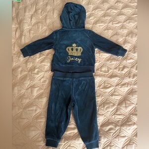 Juicy Couture Navy Velour Tracksuit